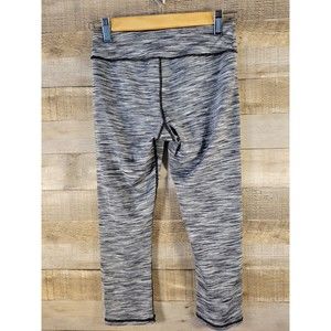 Andrew Marc New York black & white cropped capri leggings workout athletic SM